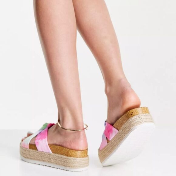 BRAND NEW OLIVIA MILLER RIVER WOMEN"S  PLASFORM  ESPADRILLE SANDAL - Picture 1 of 16